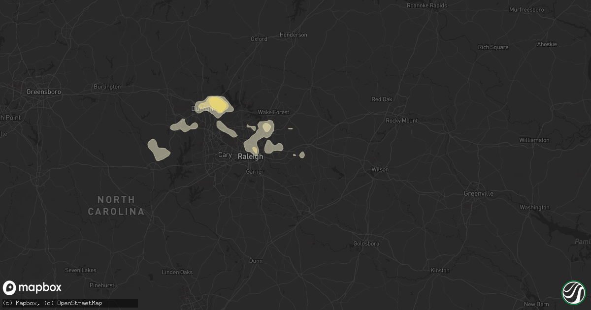 Hail map in Wendell, NC on August 30, 2024