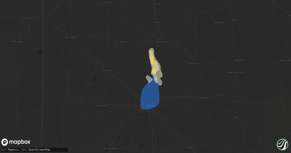 Hail map in Abernathy, TX on August 30, 2025