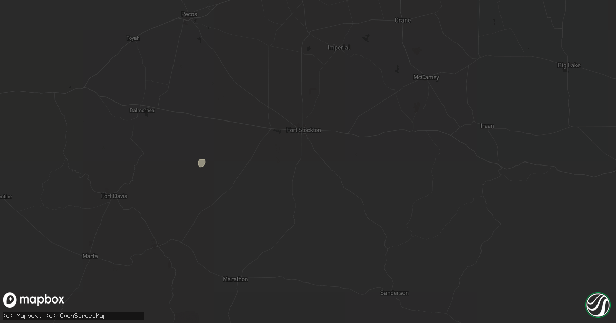 Hail map in Fort Stockton, TX on August 30, 2025