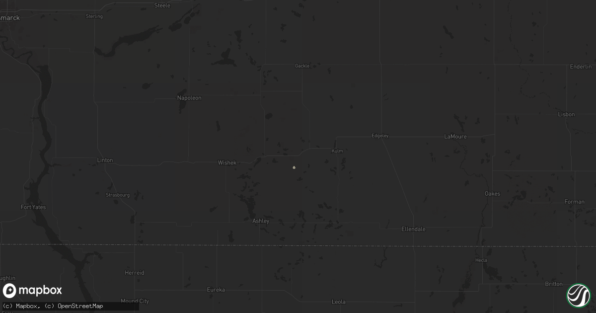 Hail map in Fredonia, ND on August 30, 2025