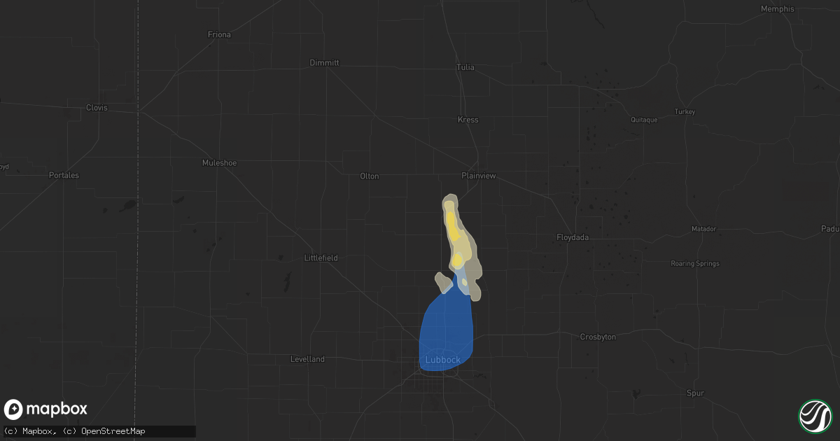 Hail map in Hale Center, TX on August 30, 2025