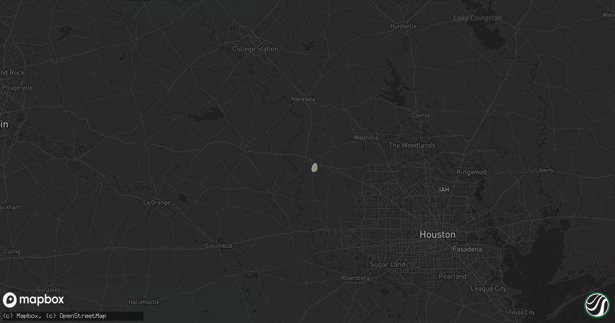 Hail map in Hempstead, TX on August 30, 2025