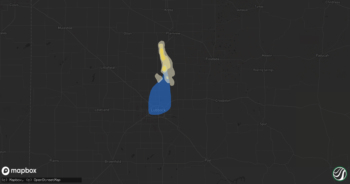 Hail map in Idalou, TX on August 30, 2025