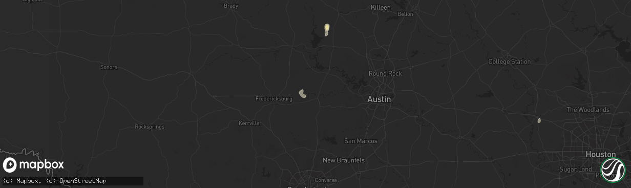 Hail map in Johnson City, TX on August 30, 2025