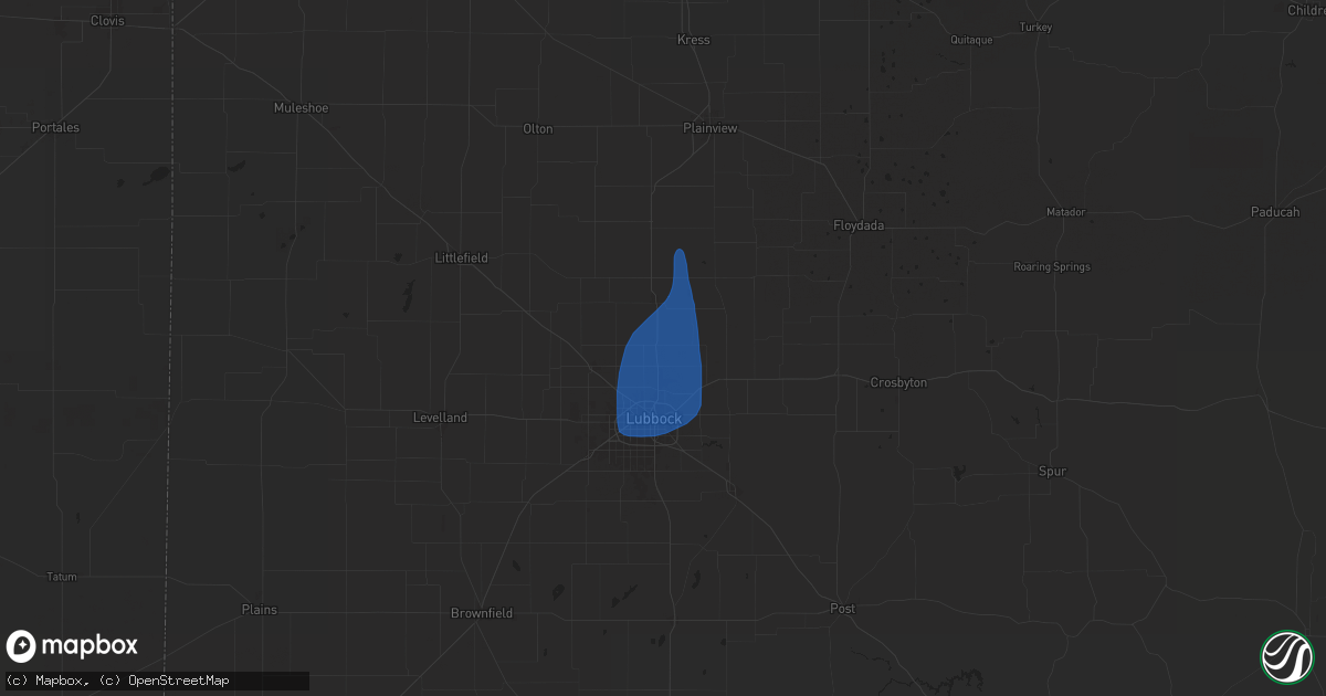 Hail map in New Deal, TX on August 30, 2025