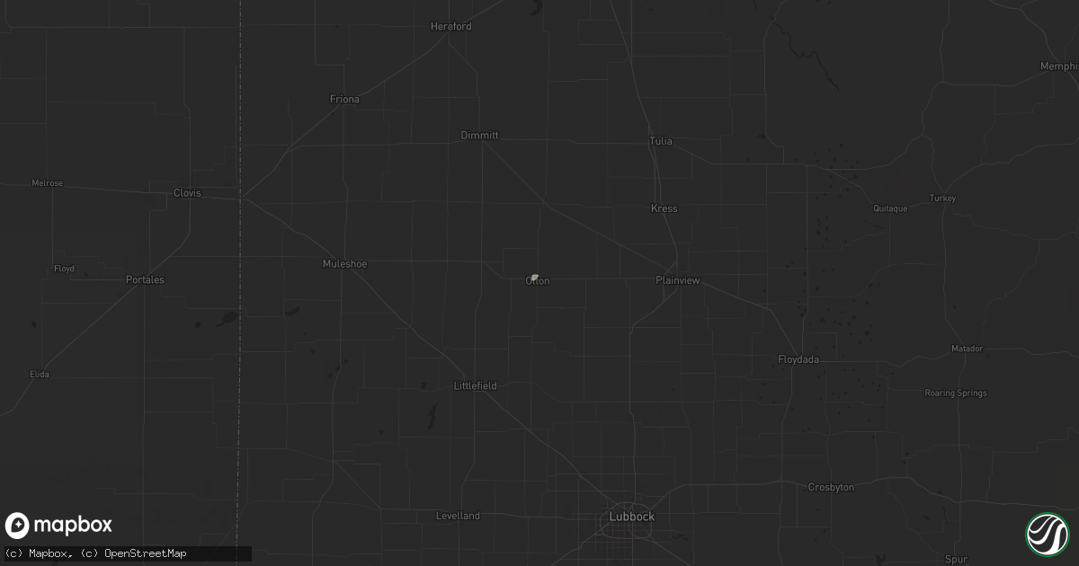 Hail map in Olton, TX on August 30, 2025