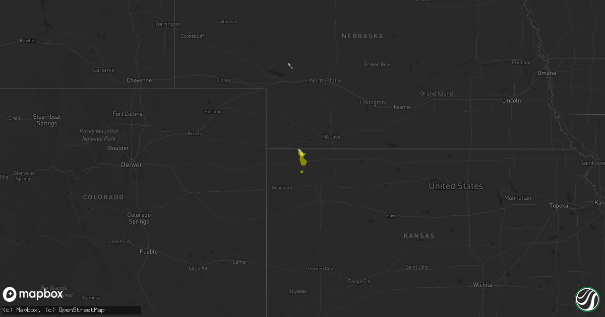 Hail map on August 30, 2025