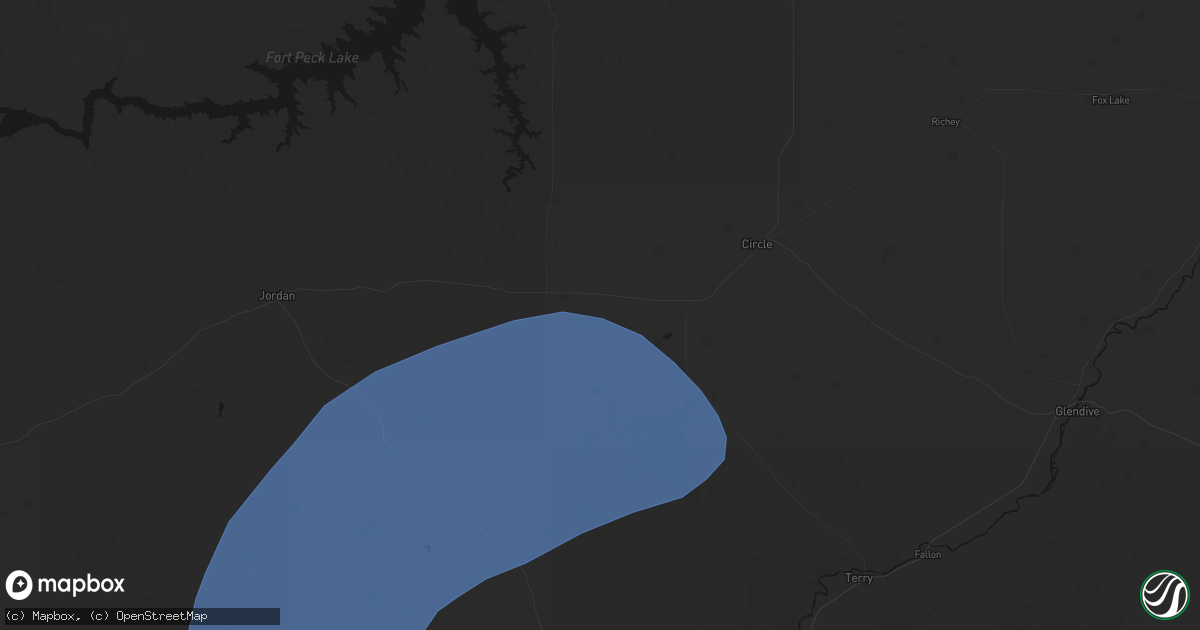 Hail map in Brockway, MT on August 30, 2026
