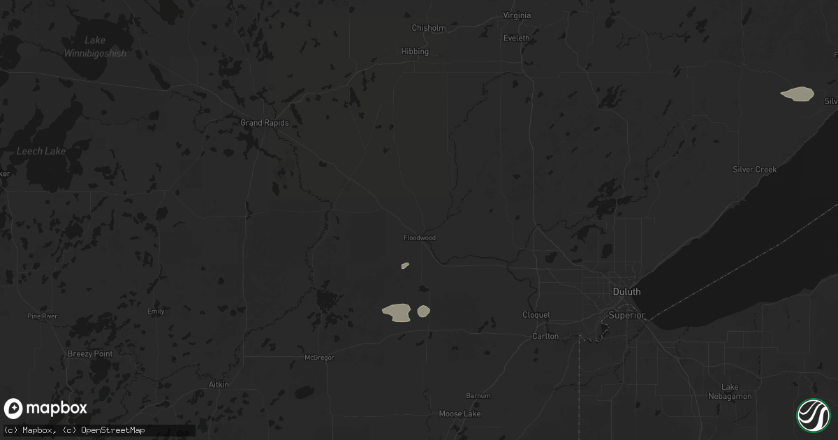 Hail map in Floodwood, MN on August 30, 2026