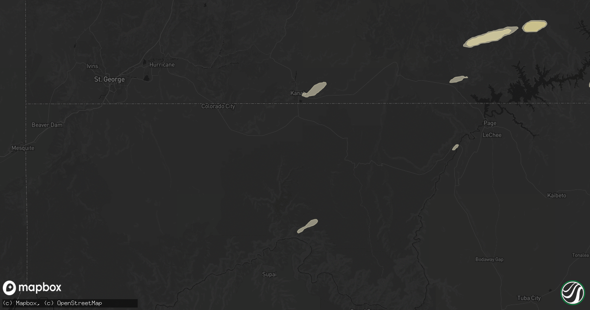Hail map in Fredonia, AZ on August 30, 2026