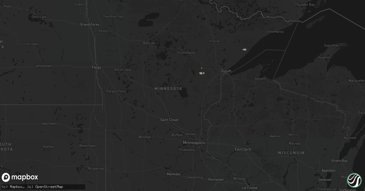 Hail map in Minnesota on August 30, 2026