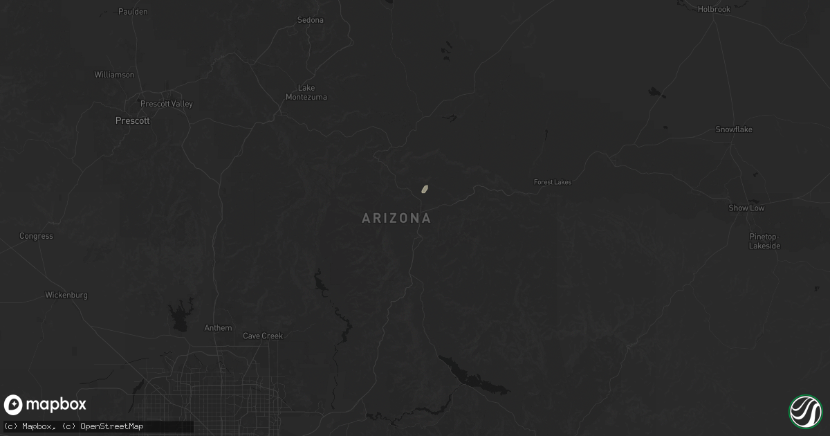 Hail map in Payson, AZ on August 30, 2026