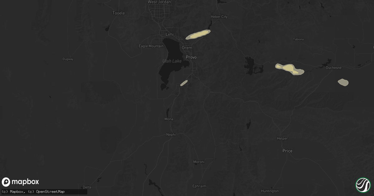 Hail map in Payson, UT on August 30, 2026