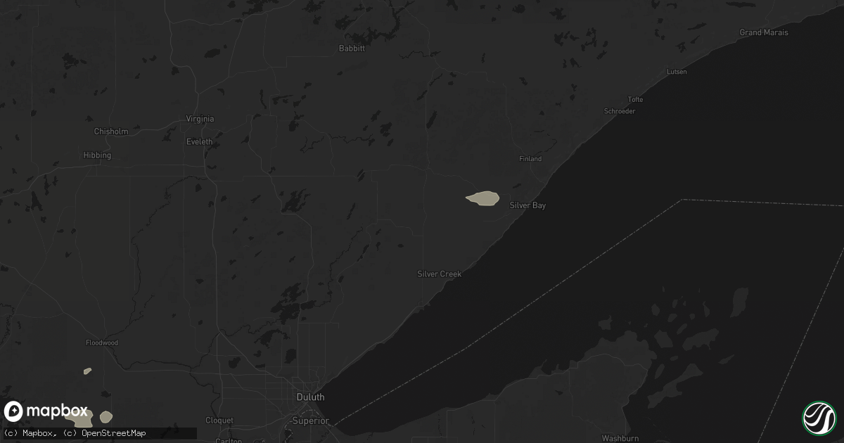 Hail map in Two Harbors, MN on August 30, 2026