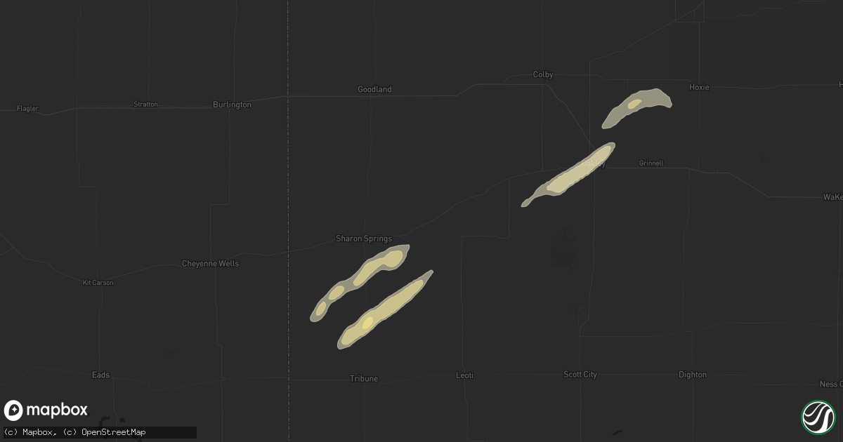 Hail map in Wallace, KS on August 30, 2026