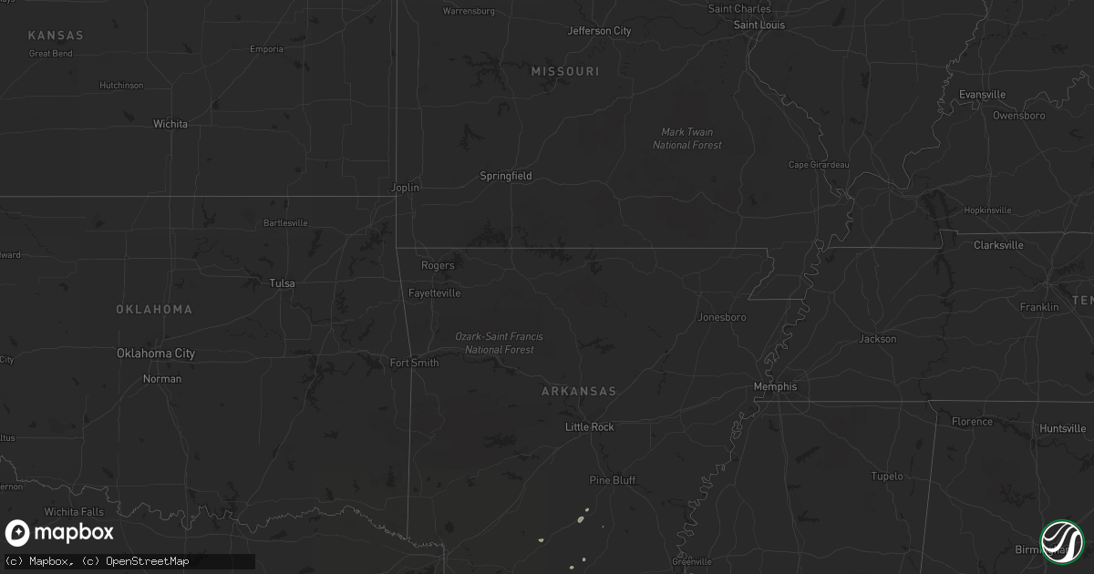 Hail map on August 31, 2012