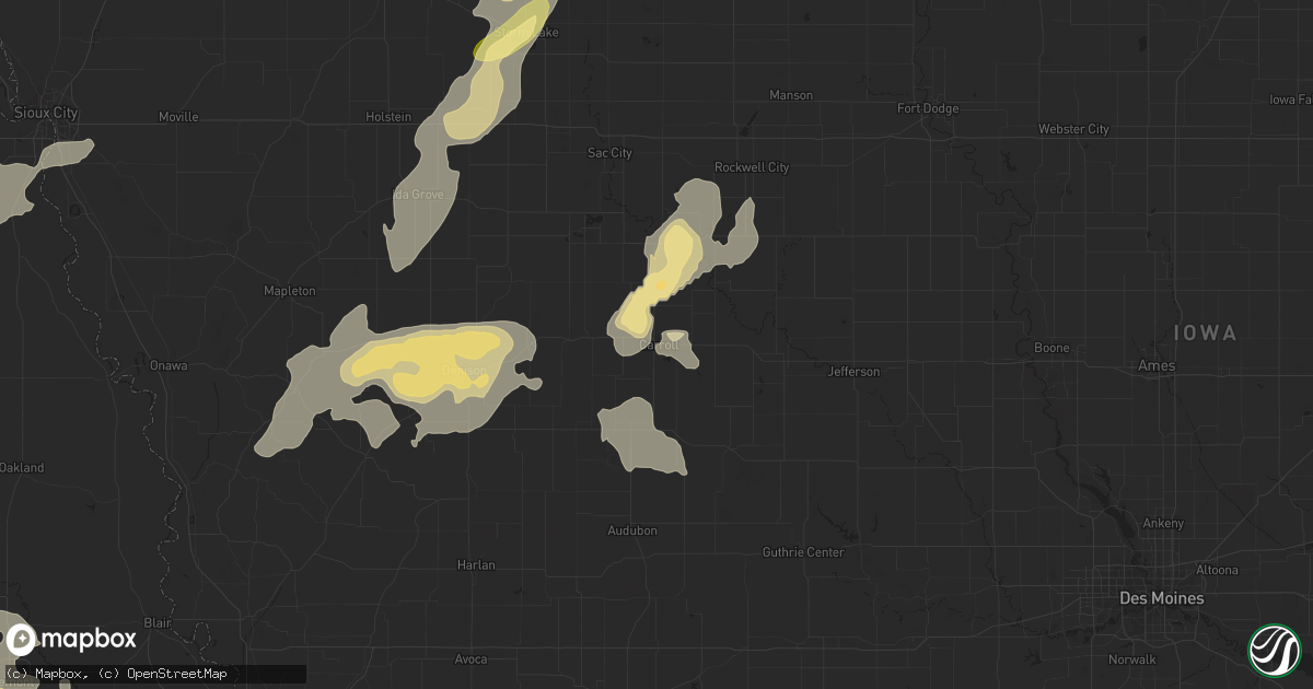 Hail map in Carroll, IA on August 31, 2014