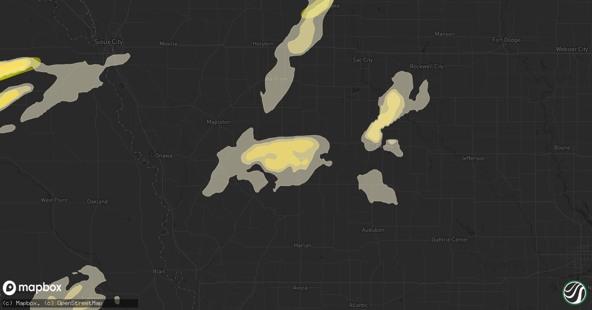 Hail map in Denison, IA on August 31, 2014