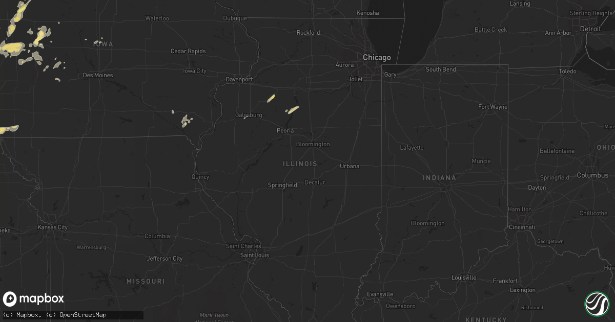 Hail map in Illinois on August 31, 2014