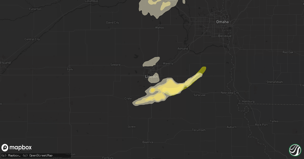 Hail map in Lincoln, NE on August 31, 2014