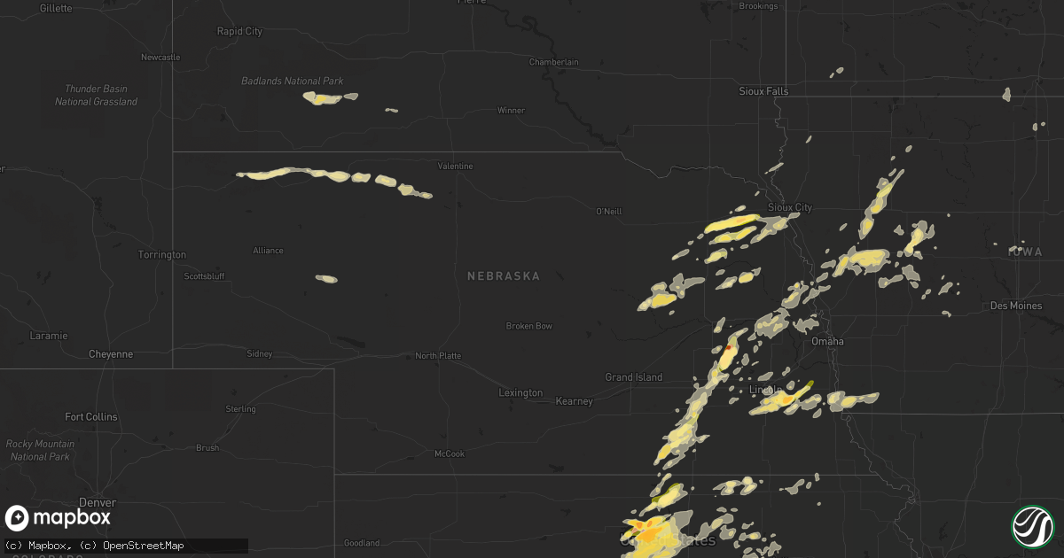 Hail map in Nebraska on August 31, 2014