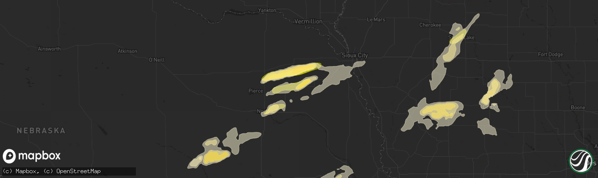 Hail map in Wayne, NE on August 31, 2014