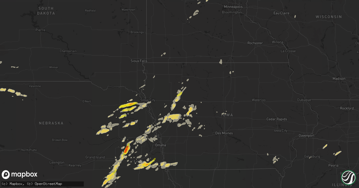 Hail map on August 31, 2014