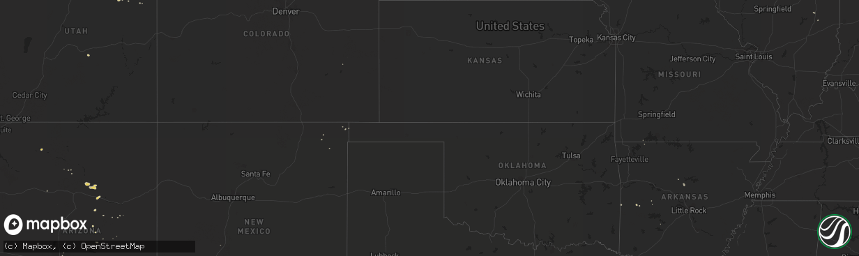 Hail map on August 31, 2015