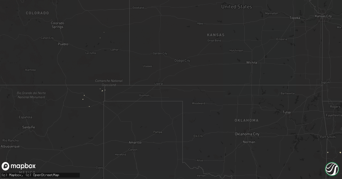 Hail map on August 31, 2015