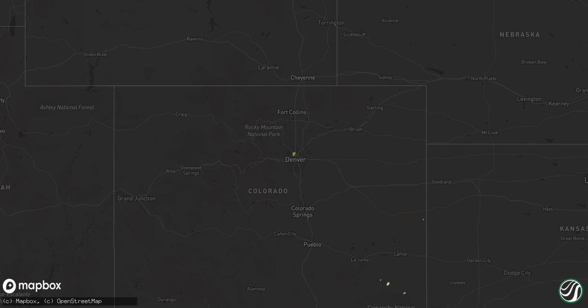 Hail map on August 31, 2016