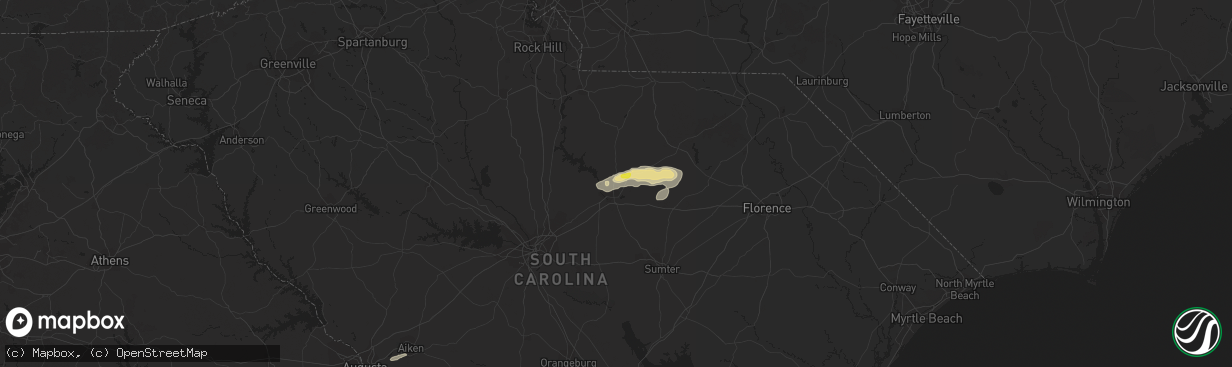 Hail map in Camden, SC on August 31, 2017