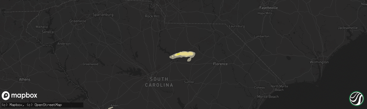 Hail map in Cassatt, SC on August 31, 2017