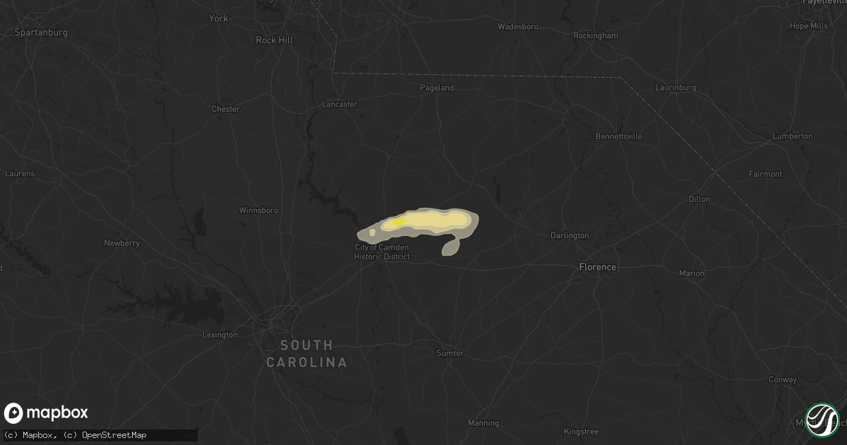 Hail map in Cassatt, SC on August 31, 2017