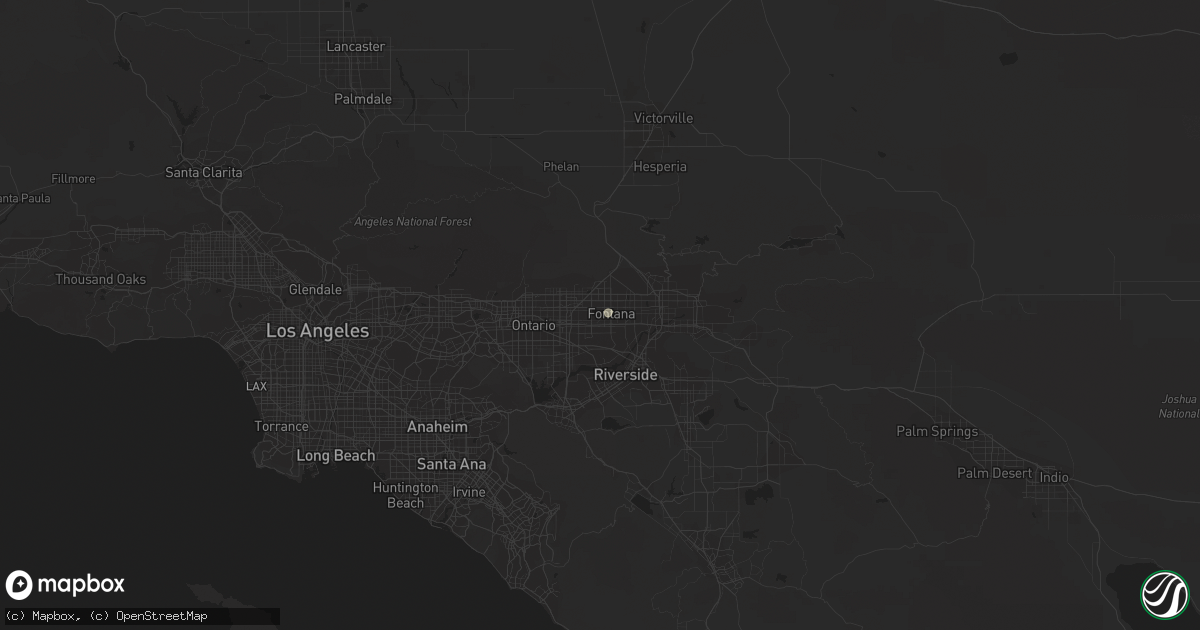 Hail map in Fontana, CA on August 31, 2017