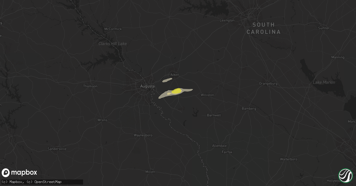 Hail map in New Ellenton, SC on August 31, 2017
