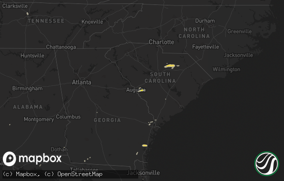 Hail map preview on 08-31-2017