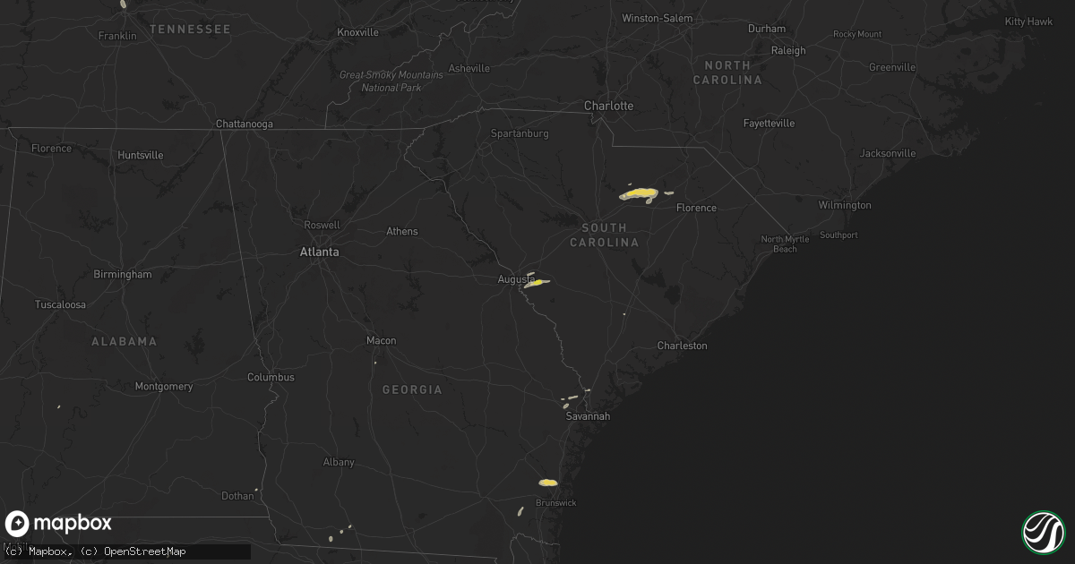 Hail map on August 31, 2017