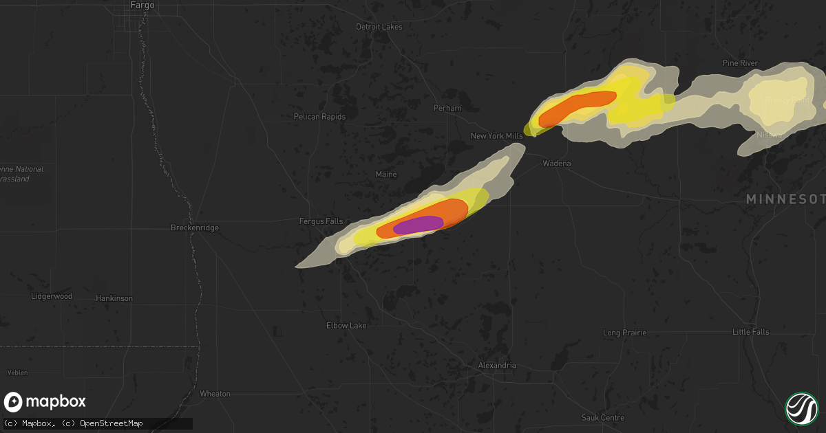 Hail map in Battle Lake, MN on August 31, 2018