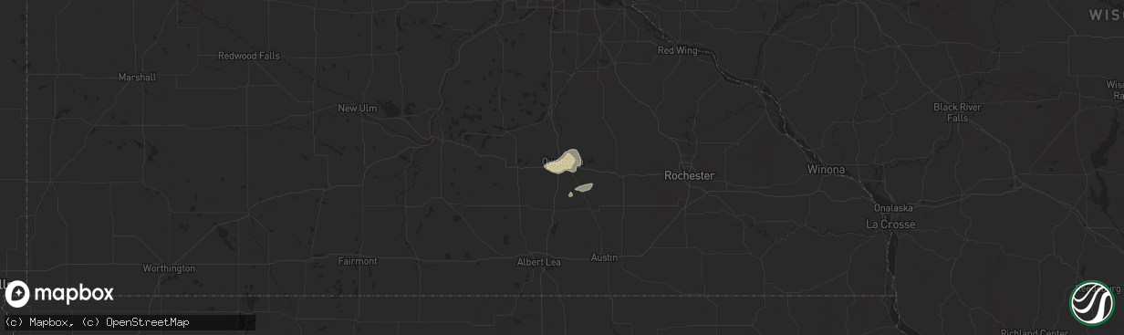 Hail map in Owatonna, MN on August 31, 2018