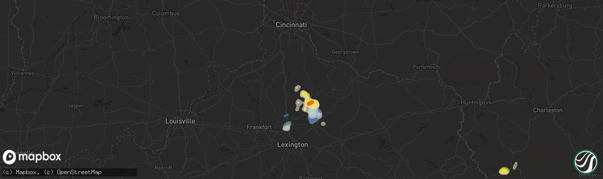 Hail map in Berry, KY on August 31, 2019