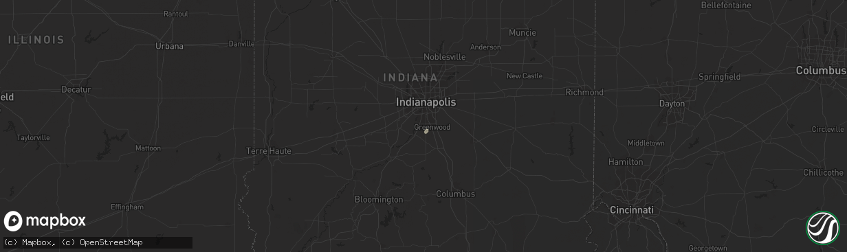 Hail map in Greenwood, IN on August 31, 2019