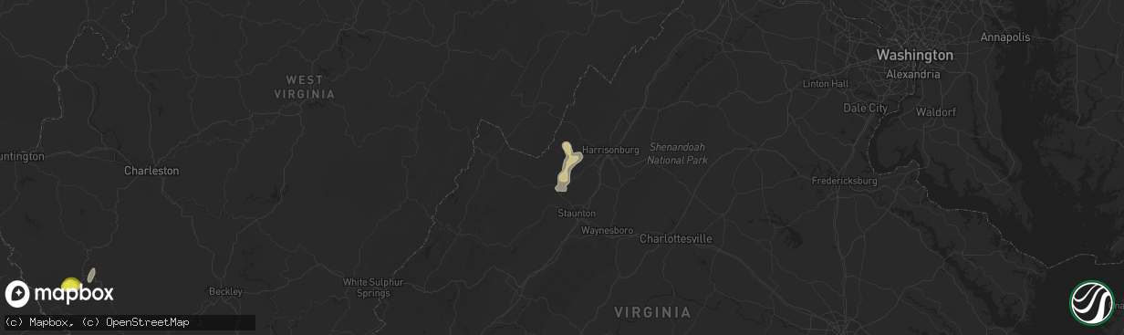 Hail map in Mount Solon, VA on August 31, 2019