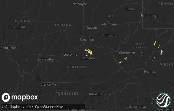 Hail map preview on 08-31-2019