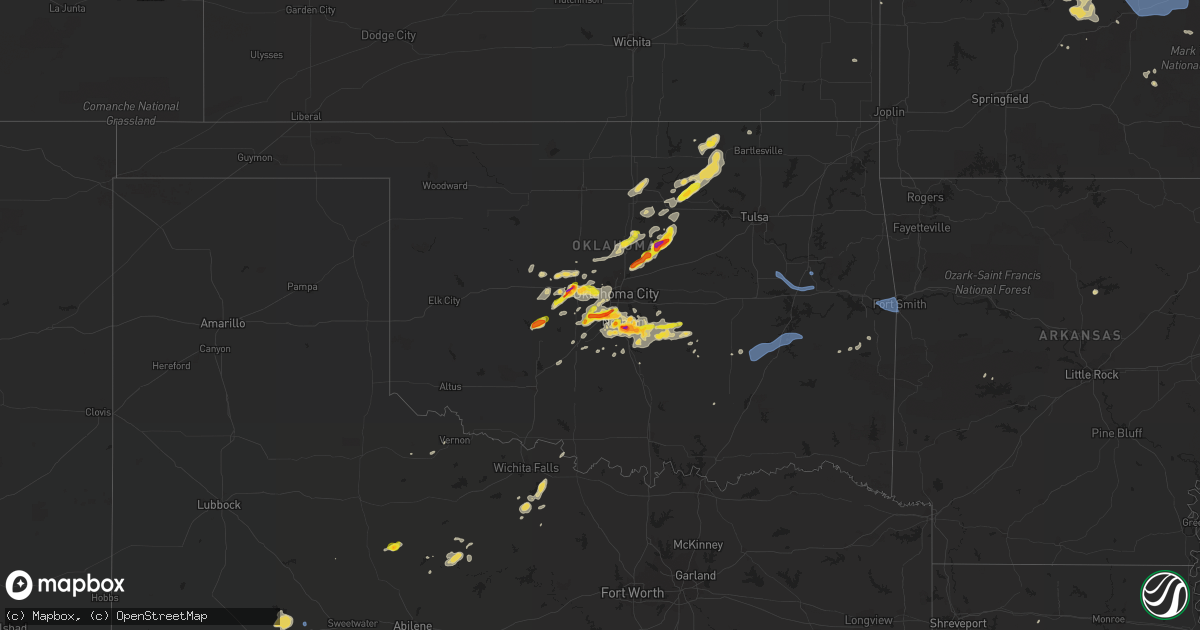 Hail map on August 31, 2020