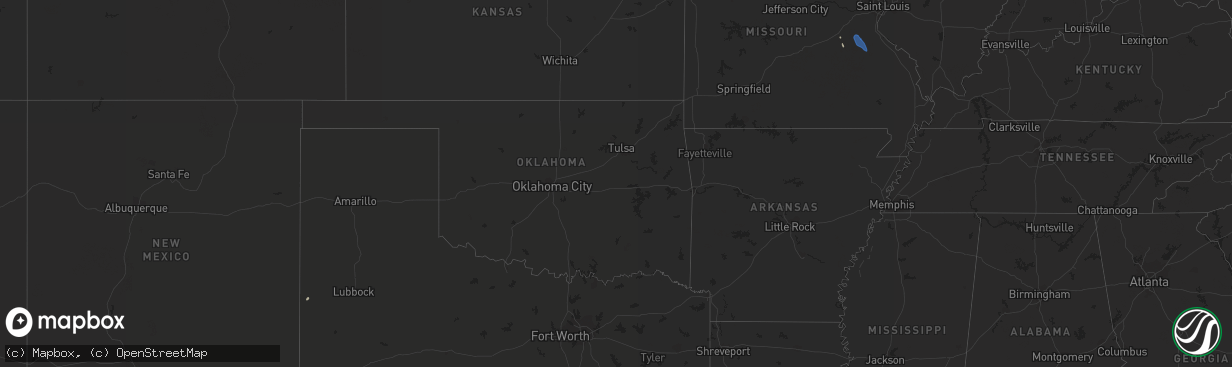 Hail map in Missouri on August 31, 2021