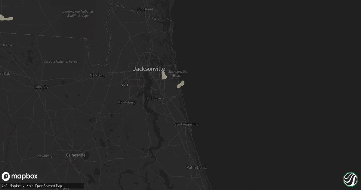 Hail map in Ponte Vedra Beach, FL on August 31, 2022