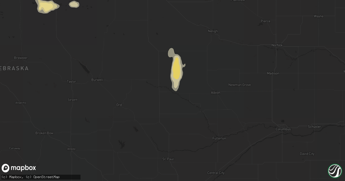 Hail map in Spalding, NE on August 31, 2022