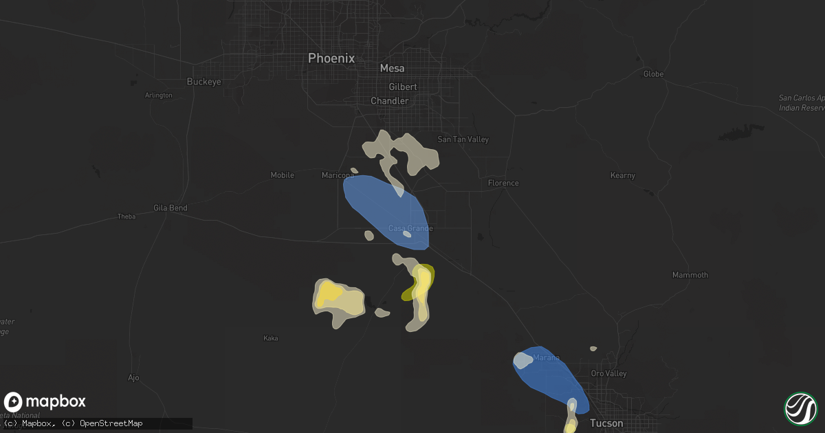 Hail map in Casa Grande, AZ on August 31, 2023