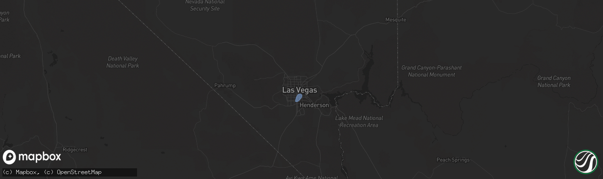 Hail map in Las Vegas, NV on August 31, 2023