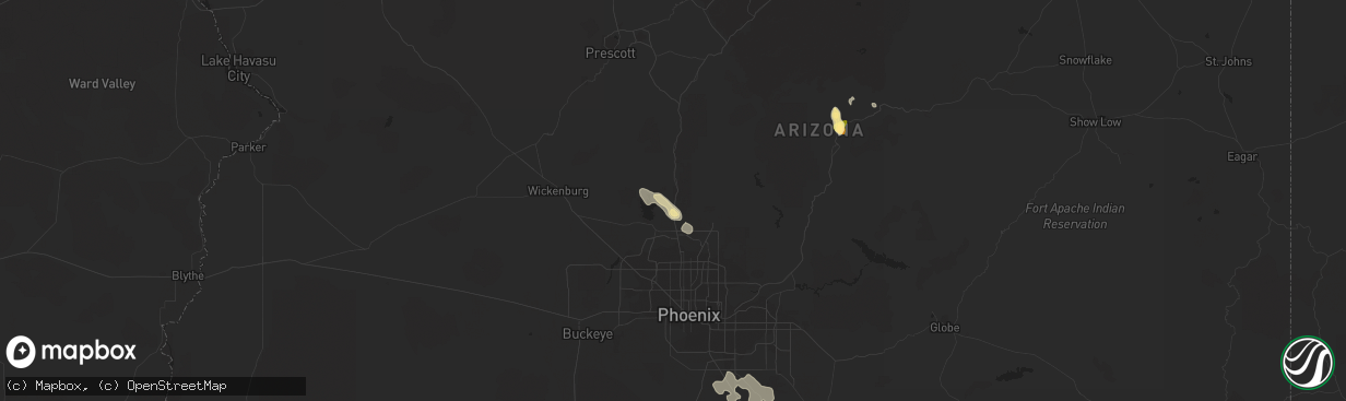 Hail map in New River, AZ on August 31, 2023